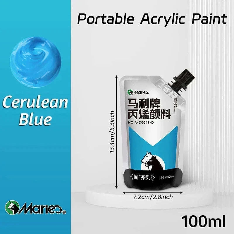 100ml Acrylic Paint Set for Vibrant Creative Projects-Black