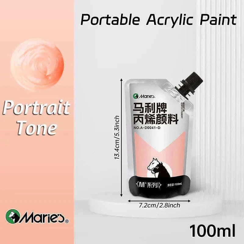 100ml Acrylic Paint Set for Vibrant Creative Projects-Black