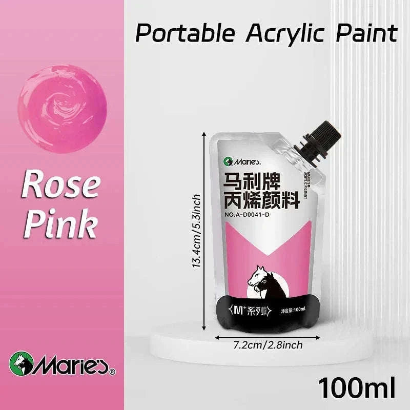 100ml Acrylic Paint Set for Vibrant Creative Projects-Black
