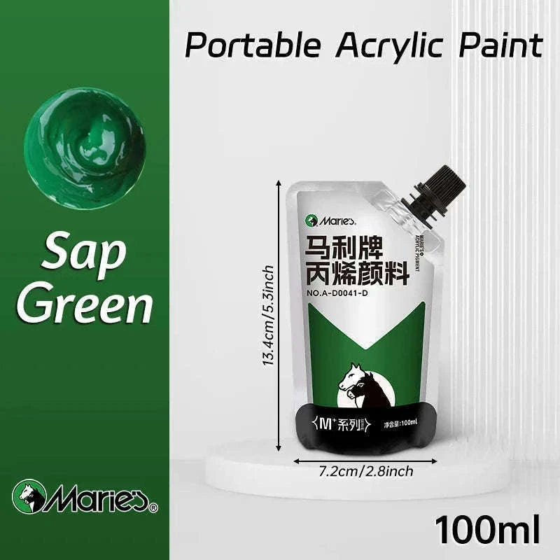 100ml Acrylic Paint Set for Vibrant Creative Projects-Black