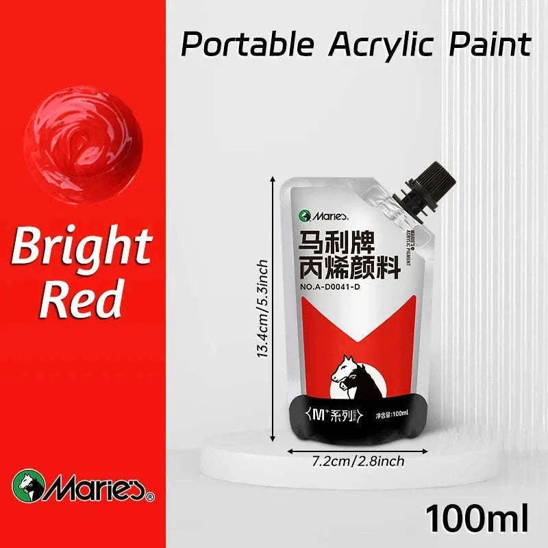 100ml Acrylic Paint Set for Vibrant Creative Projects-Black
