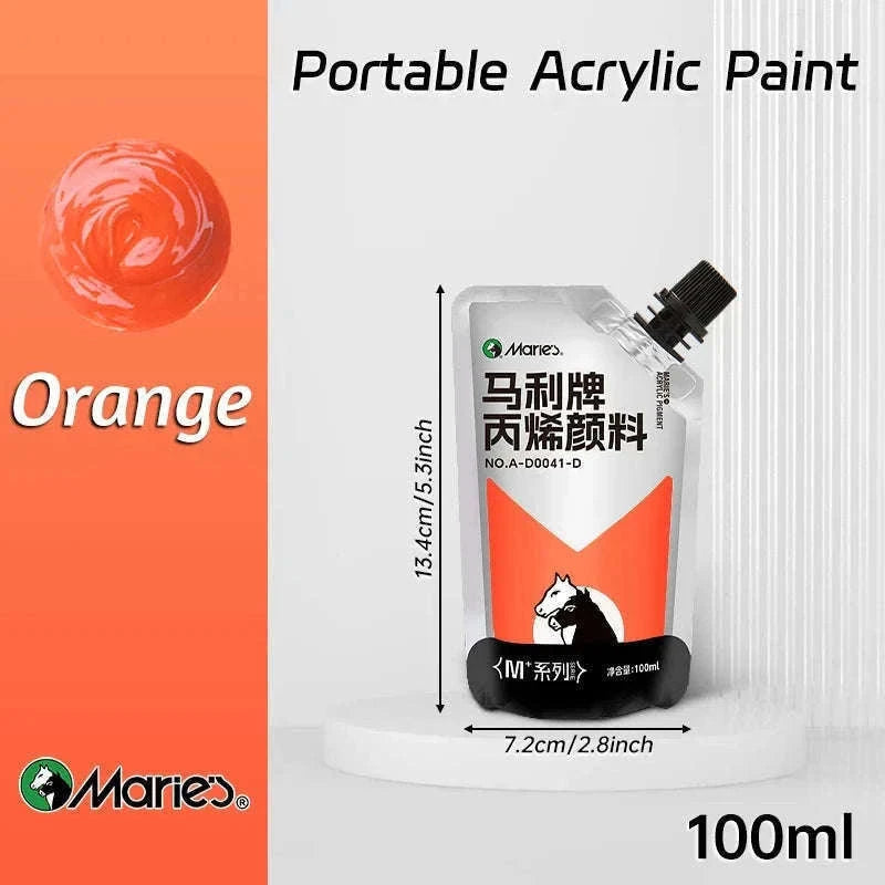 100ml Acrylic Paint Set for Vibrant Creative Projects-Black