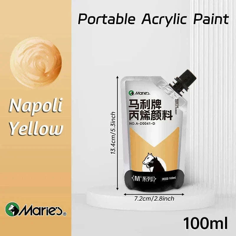 100ml Acrylic Paint Set for Vibrant Creative Projects-Black