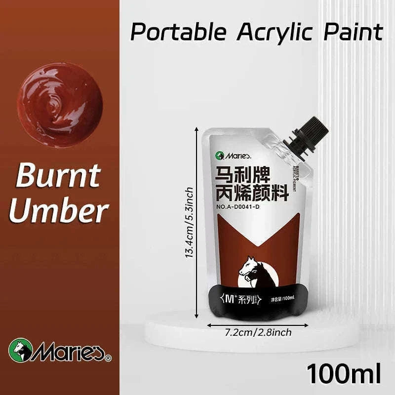 100ml Acrylic Paint Set for Vibrant Creative Projects-Black