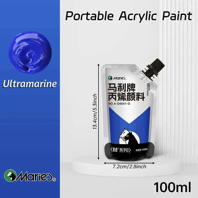 100ml Acrylic Paint Set for Vibrant Creative Projects-Black
