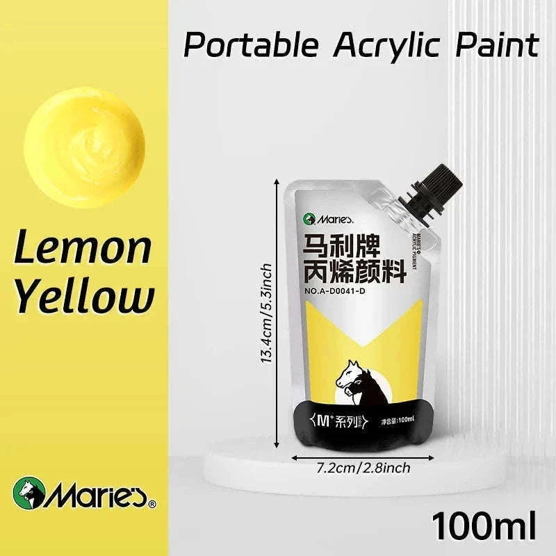 100ml Acrylic Paint Set for Vibrant Creative Projects-Black