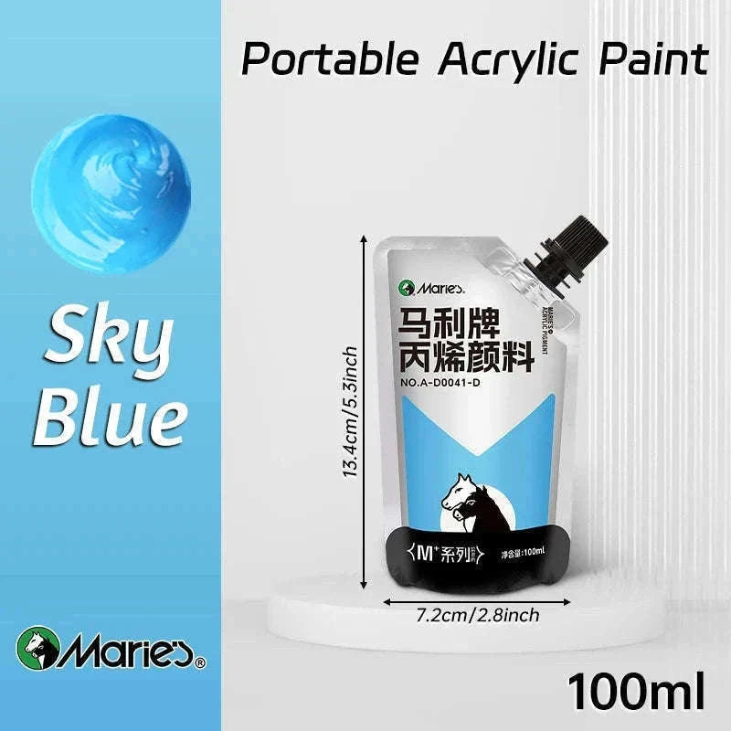 100ml Acrylic Paint Set for Vibrant Creative Projects-Black