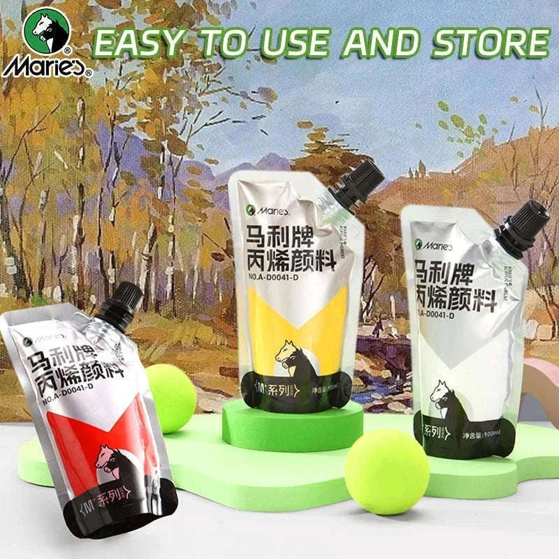 100ml Acrylic Paint Set for Vibrant Creative Projects-Black