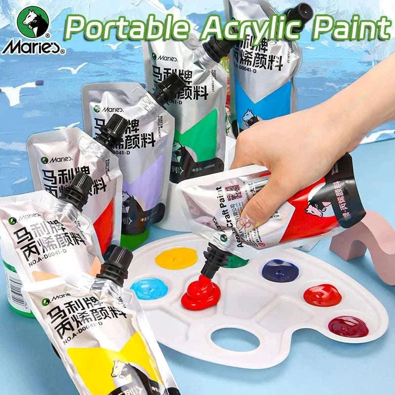 100ml Acrylic Paint Set for Vibrant Creative Projects-Black