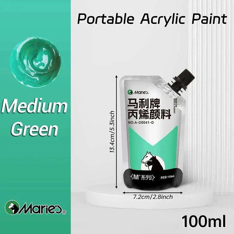 100ml Acrylic Paint Set for Vibrant Creative Projects-Black
