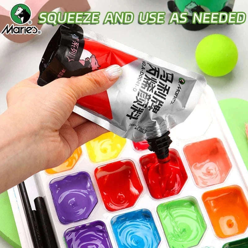 100ml Acrylic Paint Set for Vibrant Creative Projects-Black