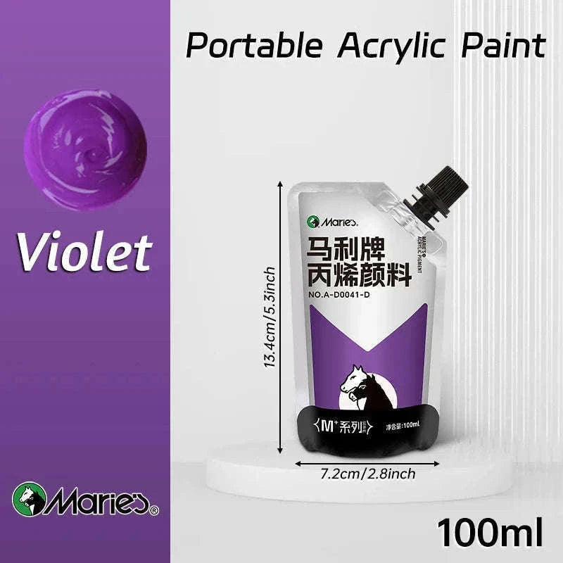 100ml Acrylic Paint Set for Vibrant Creative Projects-Black