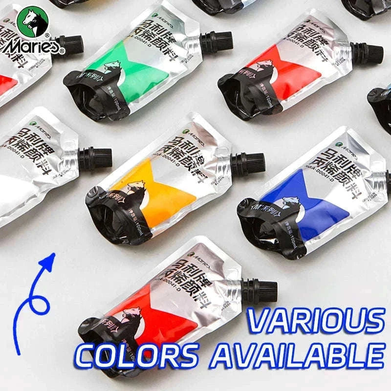 100ml Acrylic Paint Set for Vibrant Creative Projects-Black