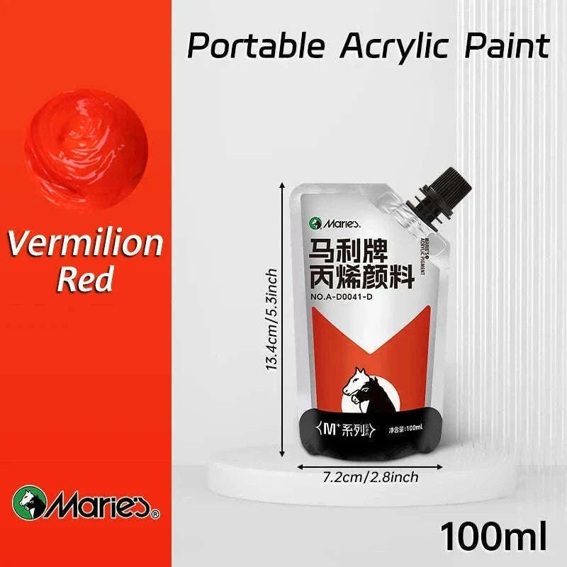 100ml Acrylic Paint Set for Vibrant Creative Projects-Black