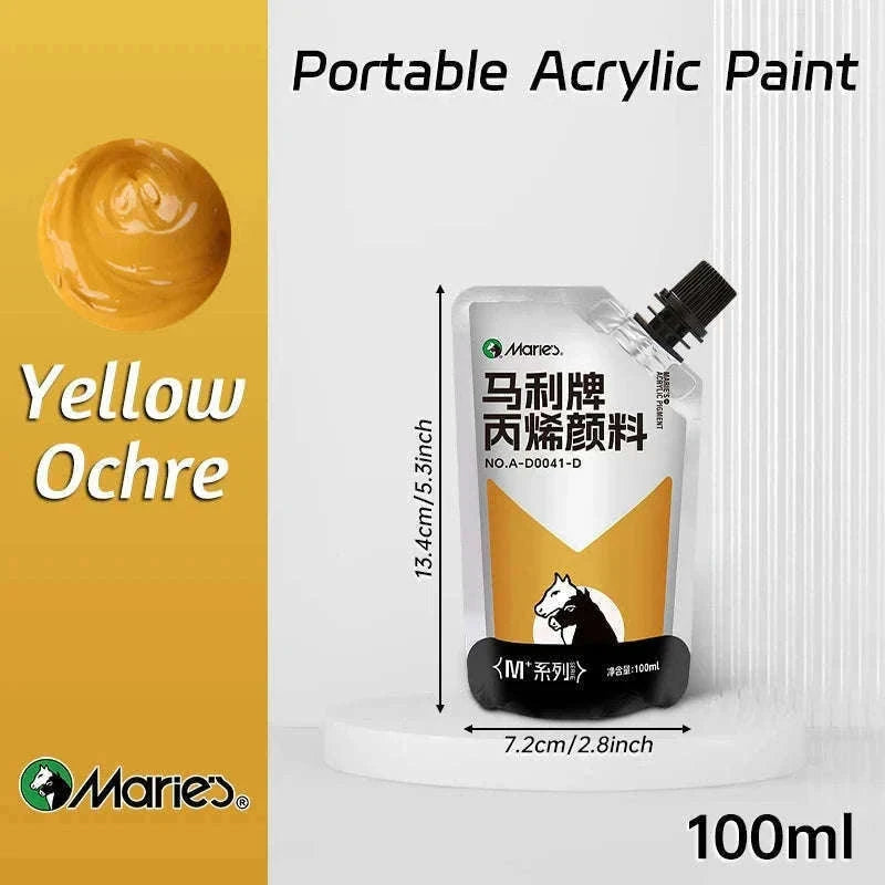 100ml Acrylic Paint Set for Vibrant Creative Projects-Black