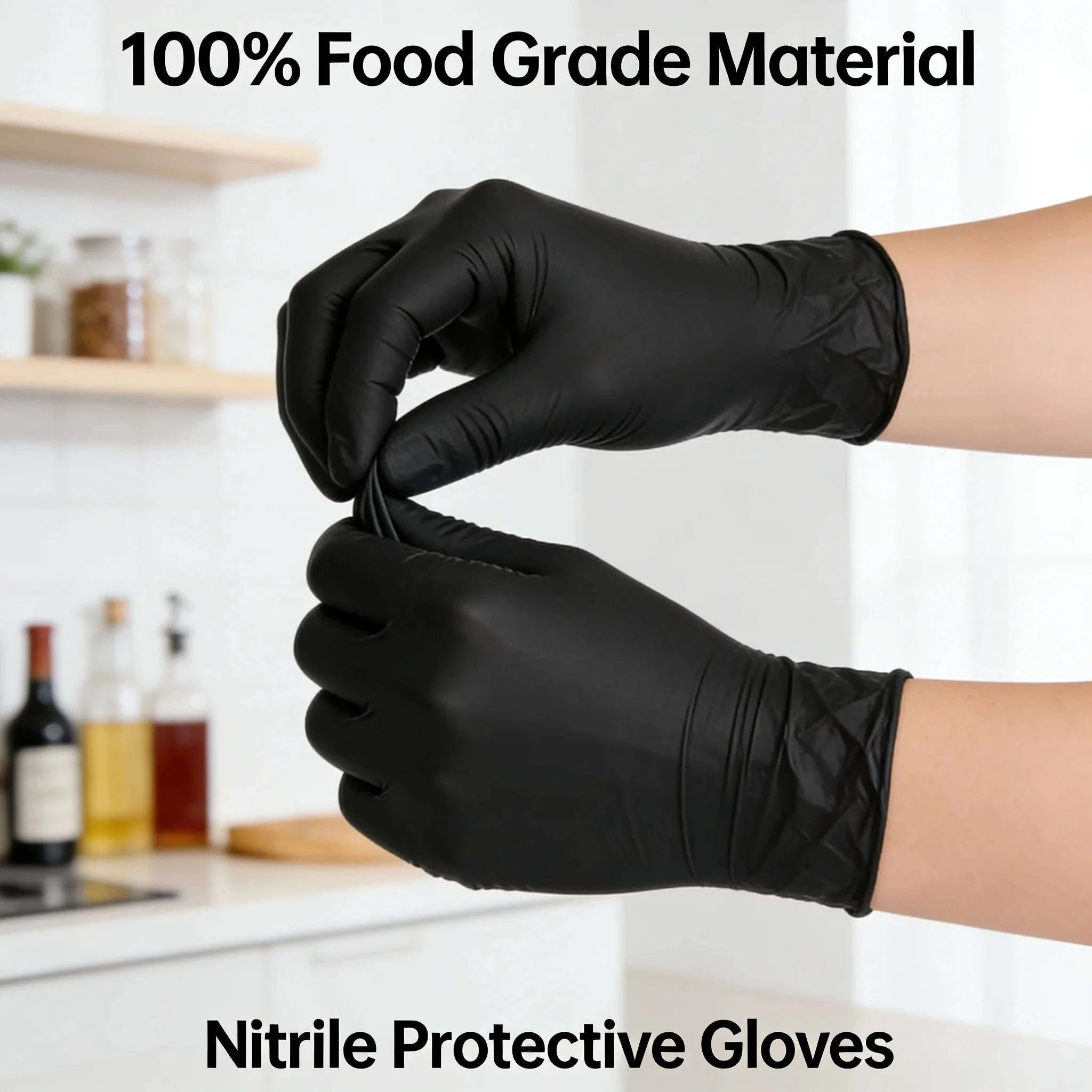 100PCS Black Disposable Cleaning Gloves for Salon, Tattoo & Dishwashing-Pink / M / United States