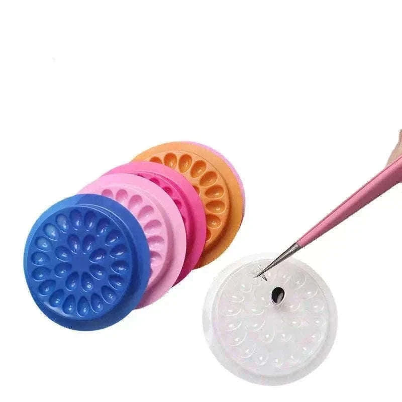 100pcs Eyelash Glue Holder Pads for Cleaner Lash Work-rose