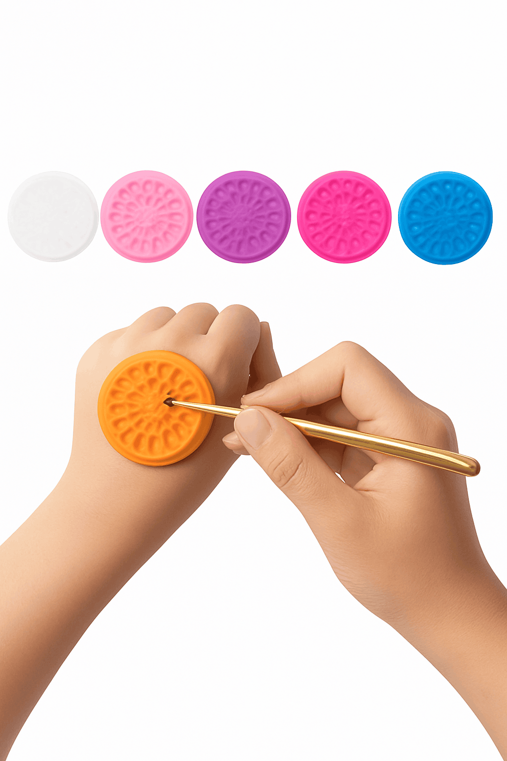 100pcs Eyelash Glue Holder Pads for Cleaner Lash Work-rose