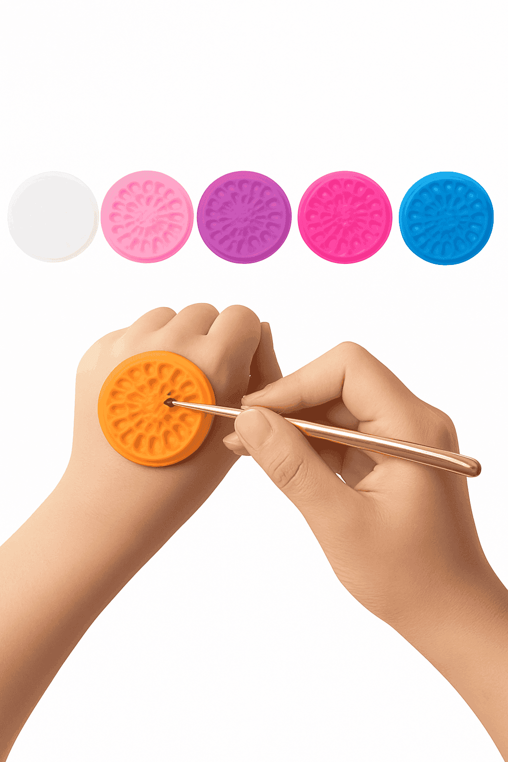 100pcs Eyelash Glue Holder Pads for Cleaner Lash Work-rose