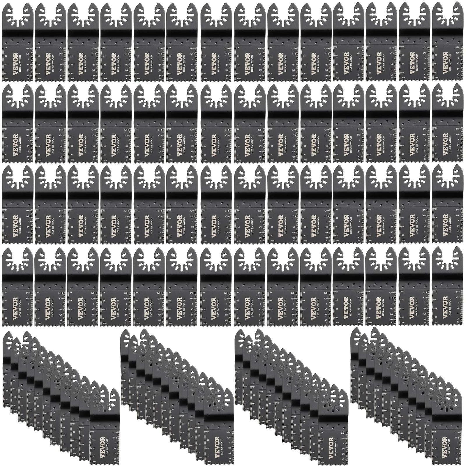 100PCS Oscillating Multitool Blades Kit for Wood Metal Plastic Cutting-United States