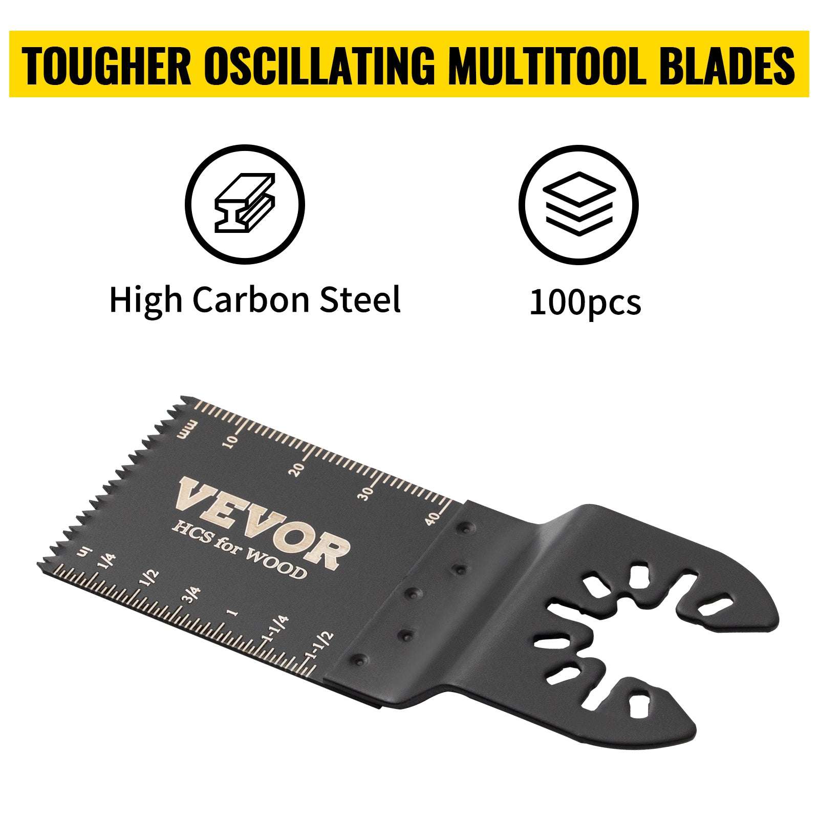 100PCS Oscillating Multitool Saw Blades Kit for Wood Metal Plastic-United States