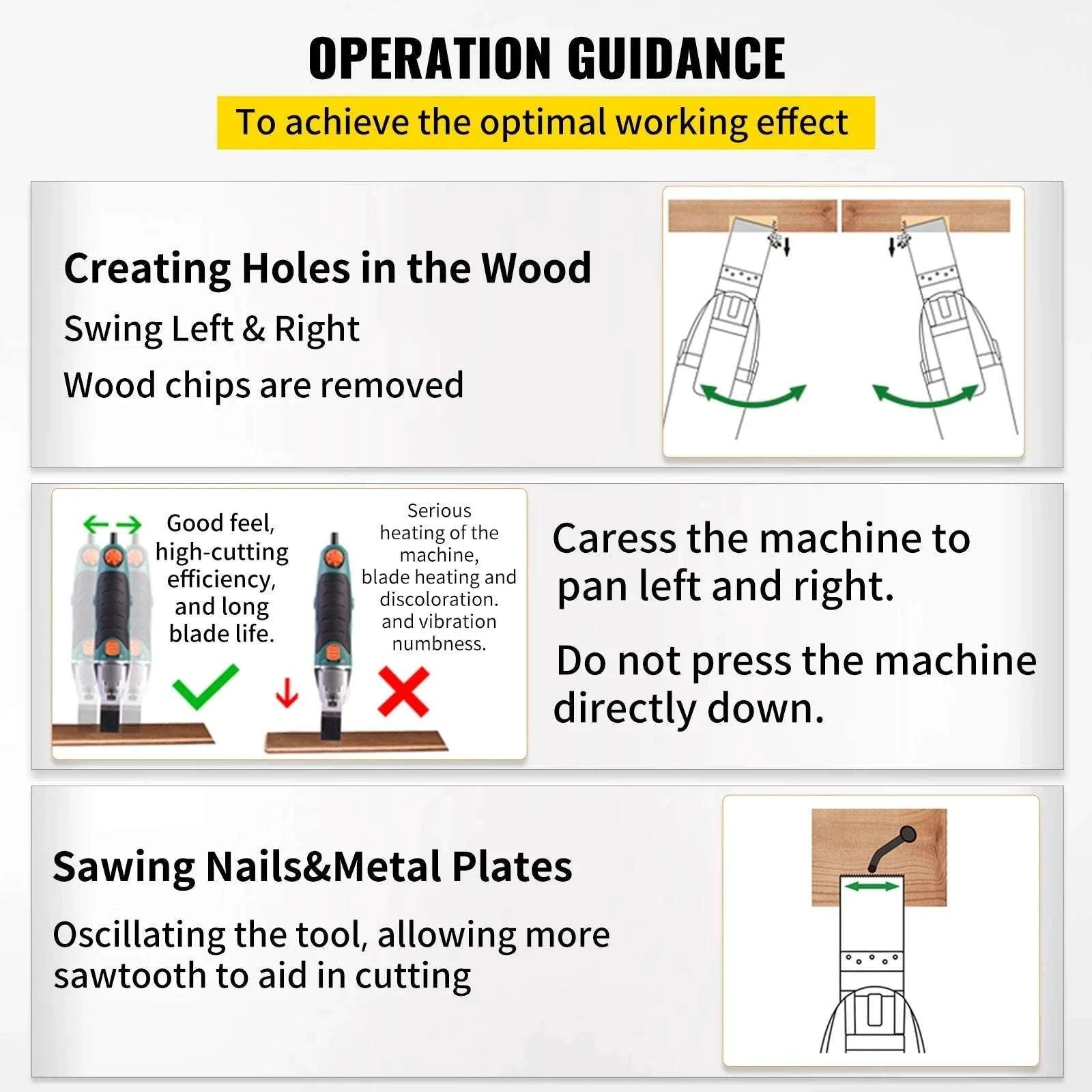 100PCS Oscillating Multitool Saw Blades Kit for Wood Metal Plastic-United States