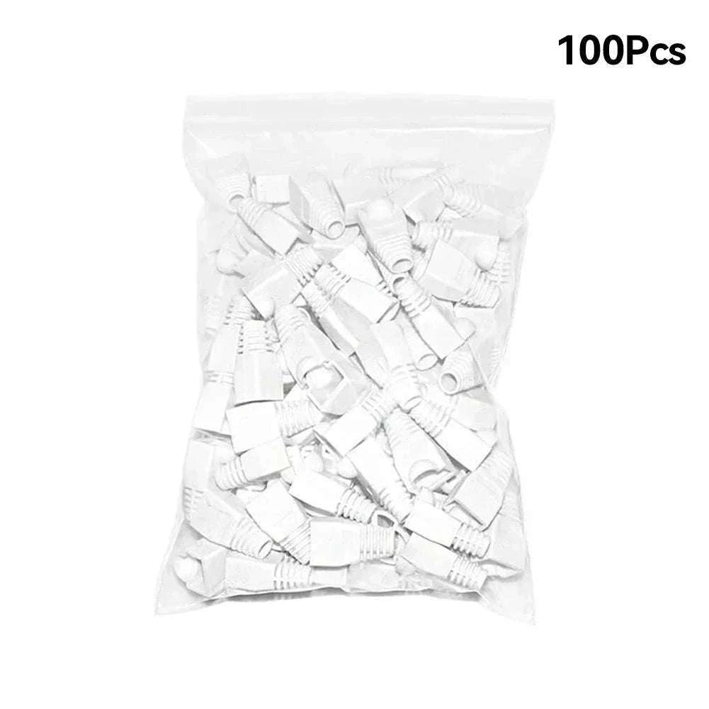 100pcs RJ45 Cable Boots for CAT5E/CAT6 Ethernet Connectors-Yellow