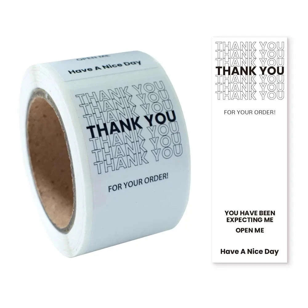 100pcs Thank You Sticker Roll for Small Business Packaging-100pcs style1