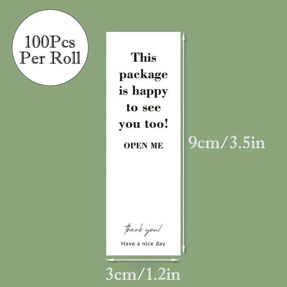 100pcs Thank You Stickers Roll for Small Business Packaging-Style03