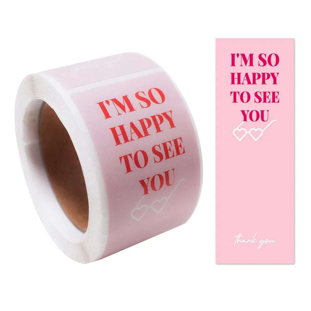 100pcs Thank You Stickers Roll for Small Business Packaging-Style03