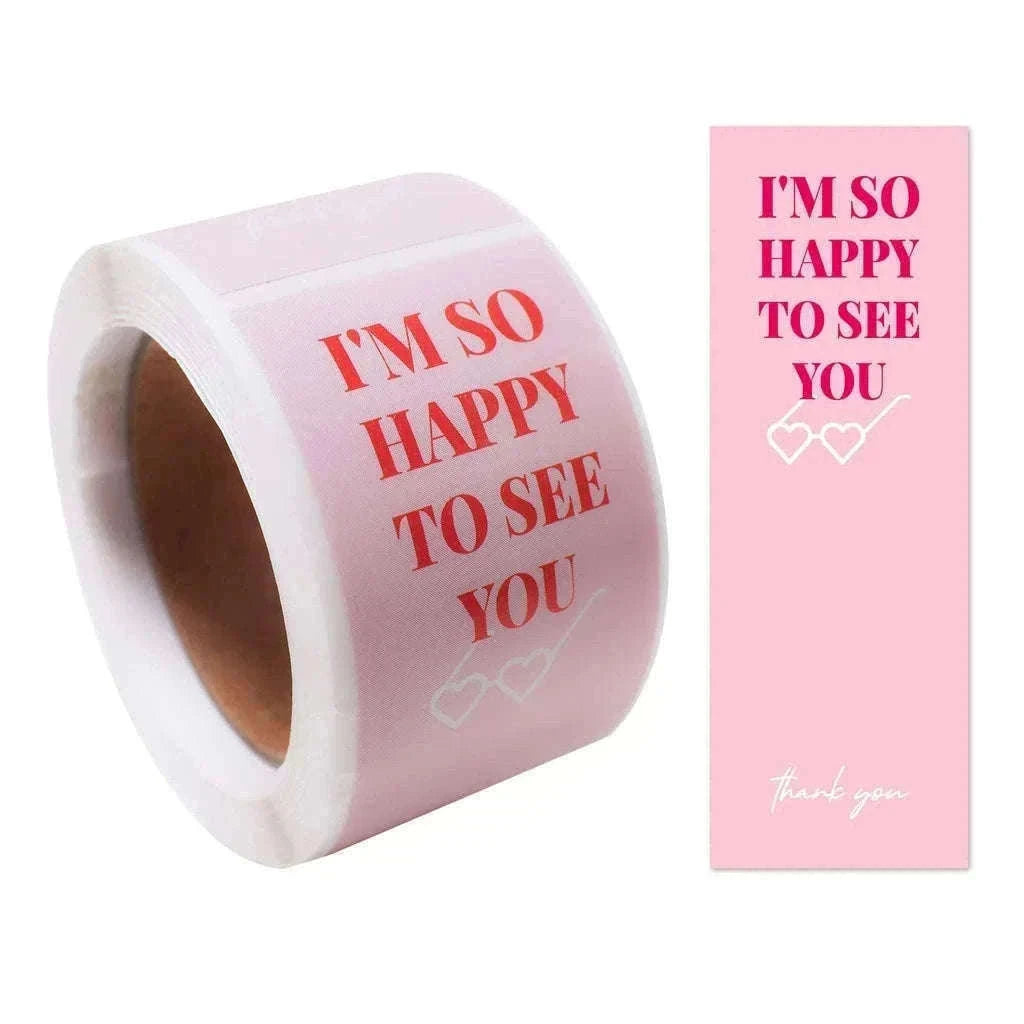 100pcs Thank You Stickers Roll for Small Business Packaging-Style03
