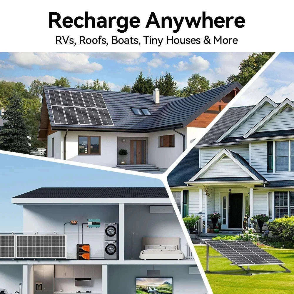 100W 12V 18BB N-Type Monocrystalline Solar Panel-200W / United States