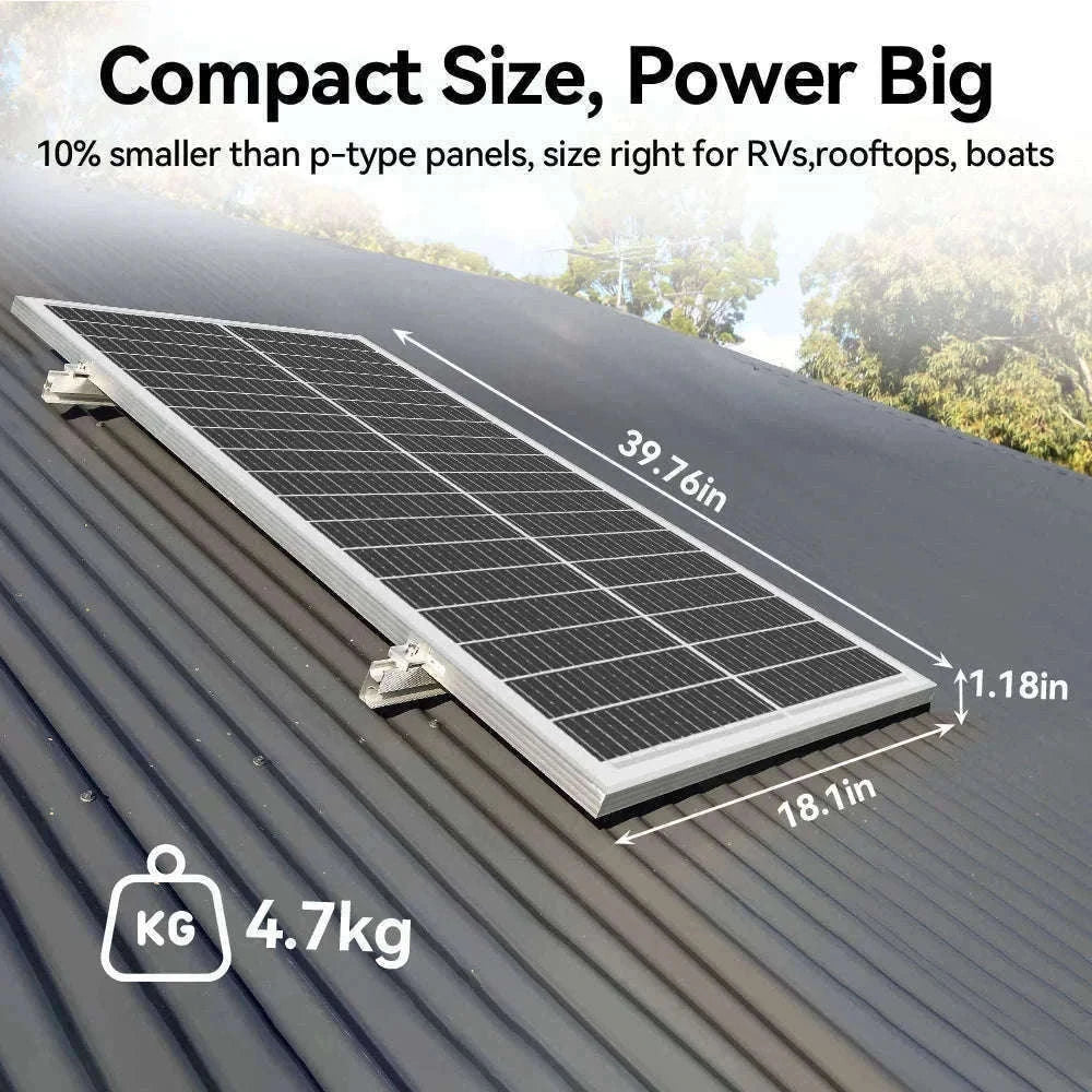 100W 12V 18BB N-Type Monocrystalline Solar Panel-200W / United States