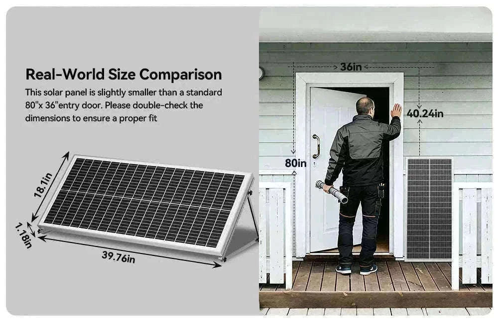 100W 12V 18BB N-Type Monocrystalline Solar Panel-200W / United States