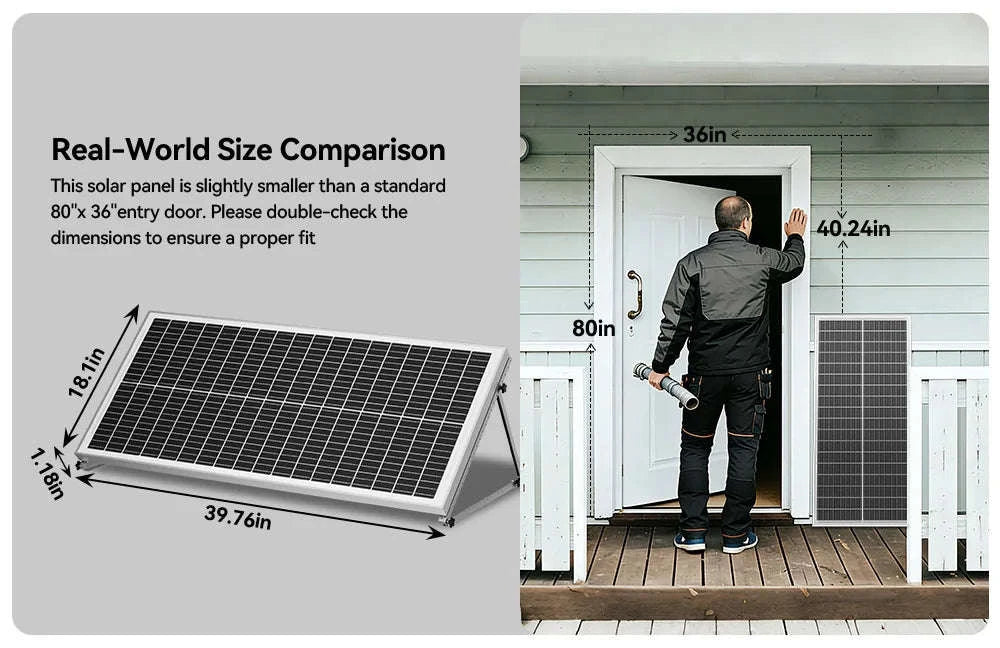 100W 12V 18BB N-Type Monocrystalline Solar Panel-200W / United States