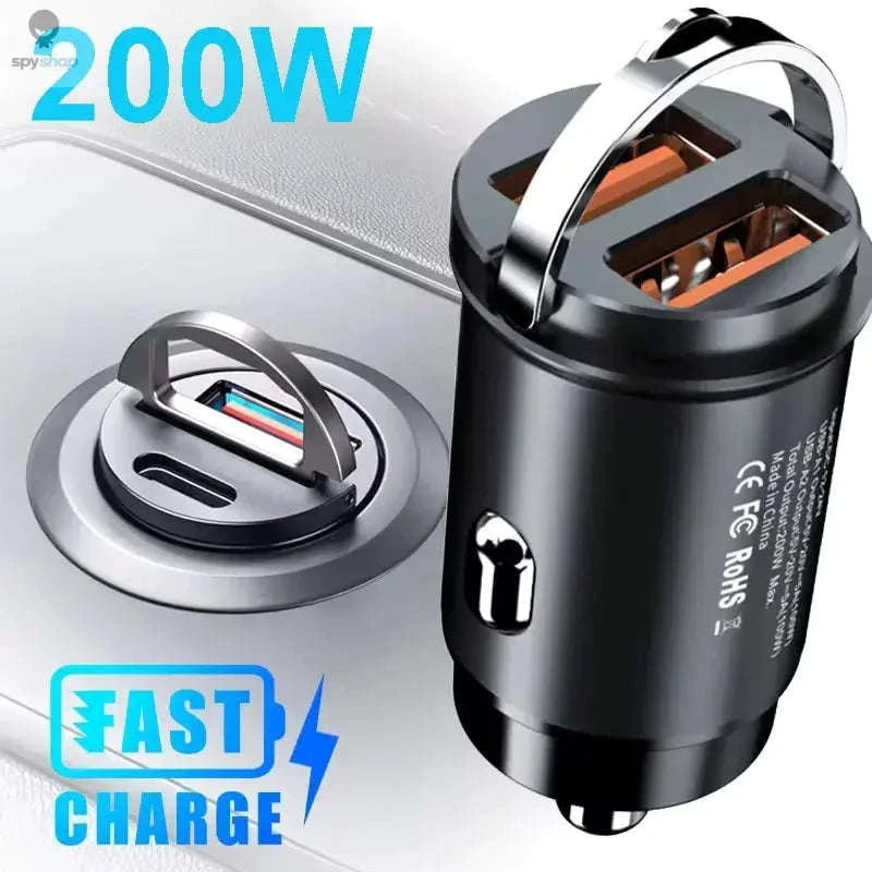 100W Car Charger – Fast Dual-Port Power for Phones and Laptops-PD-100W