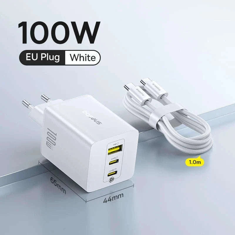 100W GaN Fast Charger 2C+U-US Plug White / China Mainland