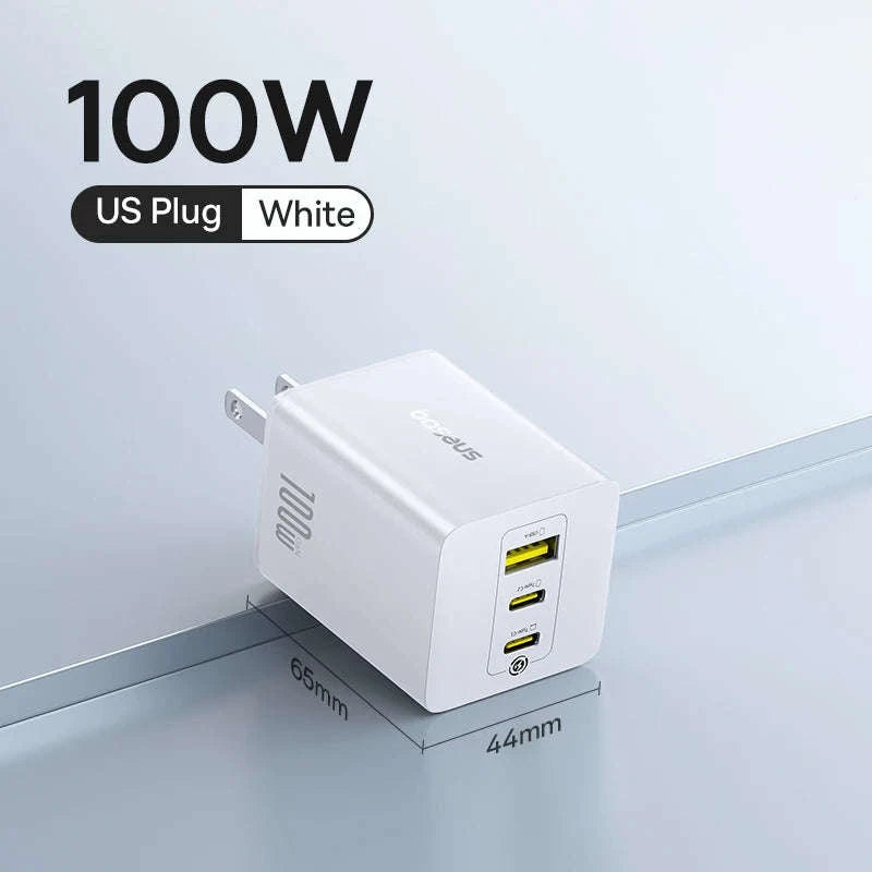 100W GaN Fast Charger 2C+U-US Plug White / China Mainland