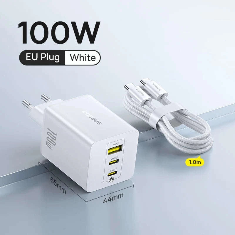 100W GaN Fast Charger 2C+U-US Plug White / China Mainland