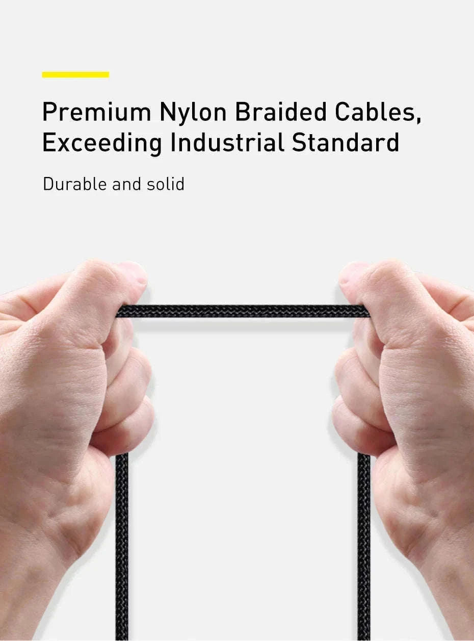 100W USB-C Fast Charging Cable for iPhone 15, MacBook, Samsung-Black / 2m