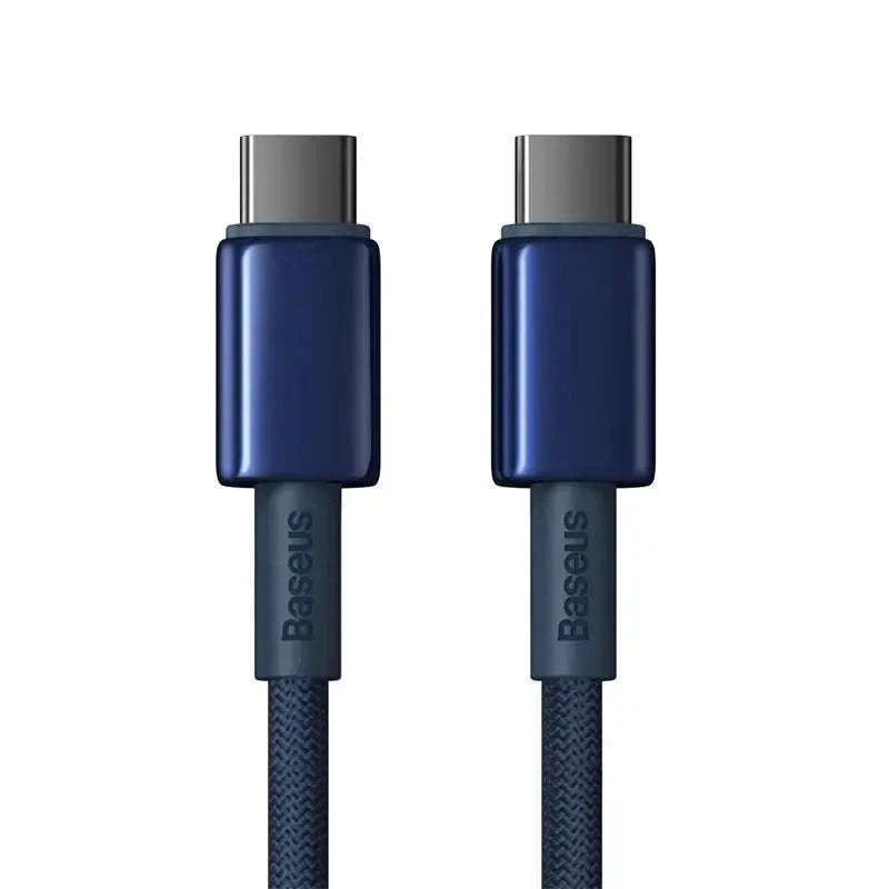 100W USB-C Fast Charging Cable for iPhone 15, MacBook, Samsung-Black / 2m