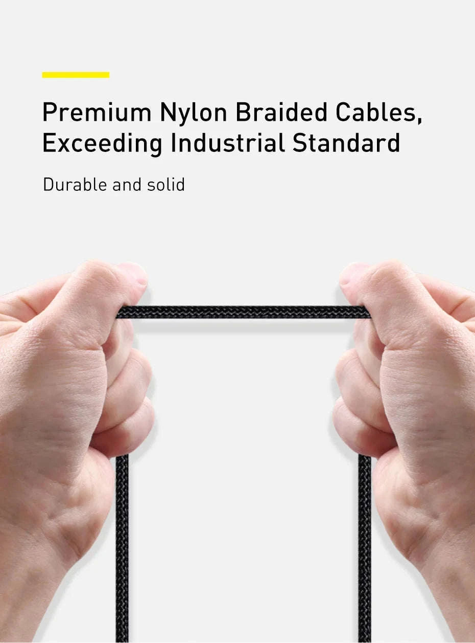 100W USB-C Fast Charging Cable for iPhone 15, MacBook, Samsung-Black / 2m