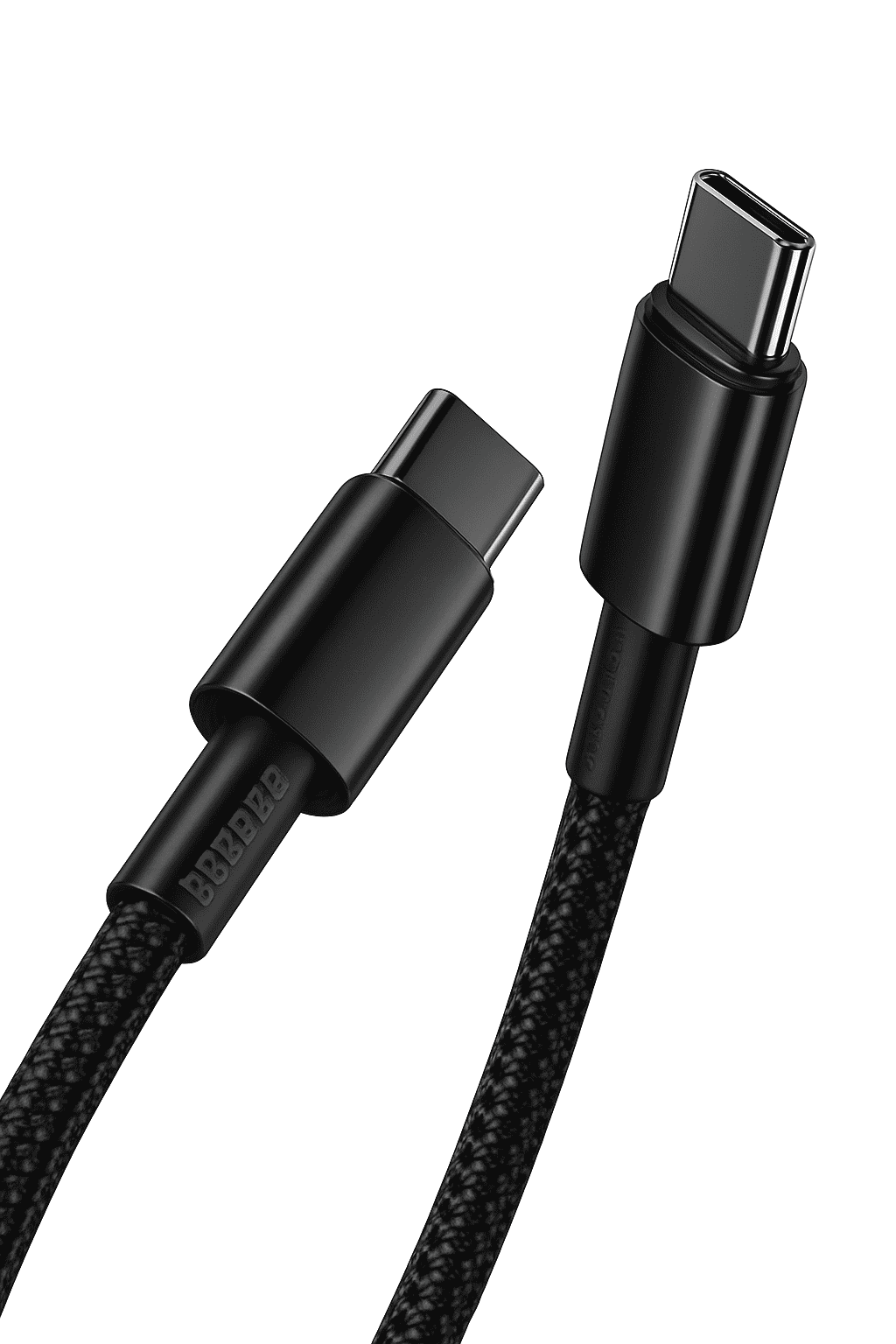 100W USB-C Fast Charging Cable for iPhone 15, MacBook, Samsung-Black / 2m
