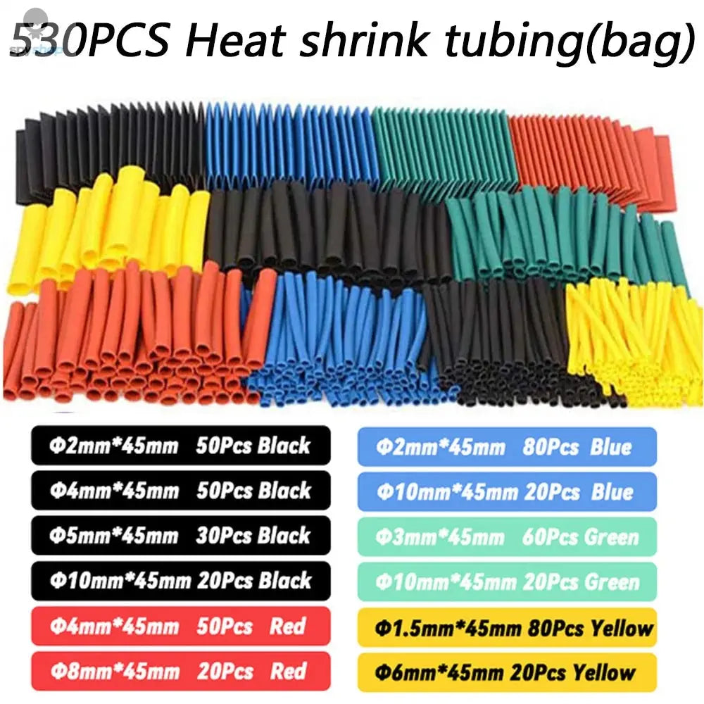 1060/530/127PCS Heat Shrink Tubing kit 2:1 Shrinkable Wire Shrinking Wrap Wire Connect Cover Cable Repair Protection Spy-shop.com