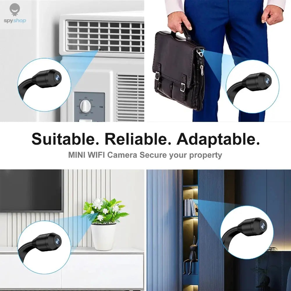 1080P HD Mini Camera WiFi Security IP Reomote Monitoring Body Cam 360° Rotatable Lens Night Vision Small Camcorder Espia Alarm Spy-shop.com