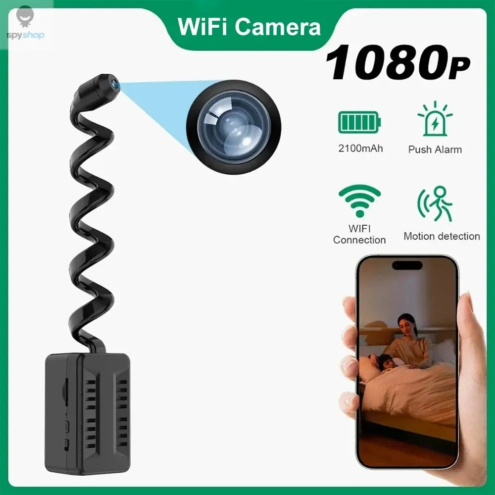 1080P HD Mini Camera WiFi Security IP Reomote Monitoring Body Cam 360° Rotatable Lens Night Vision Small Camcorder Espia Alarm Spy-shop.com