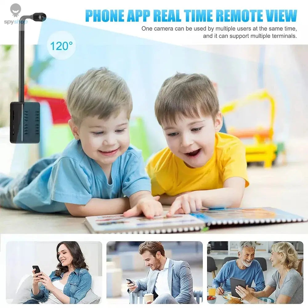 1080P HD Mini Camera WiFi Security IP Reomote Monitoring Body Cam 360° Rotatable Lens Night Vision Small Camcorder Espia Alarm Spy-shop.com