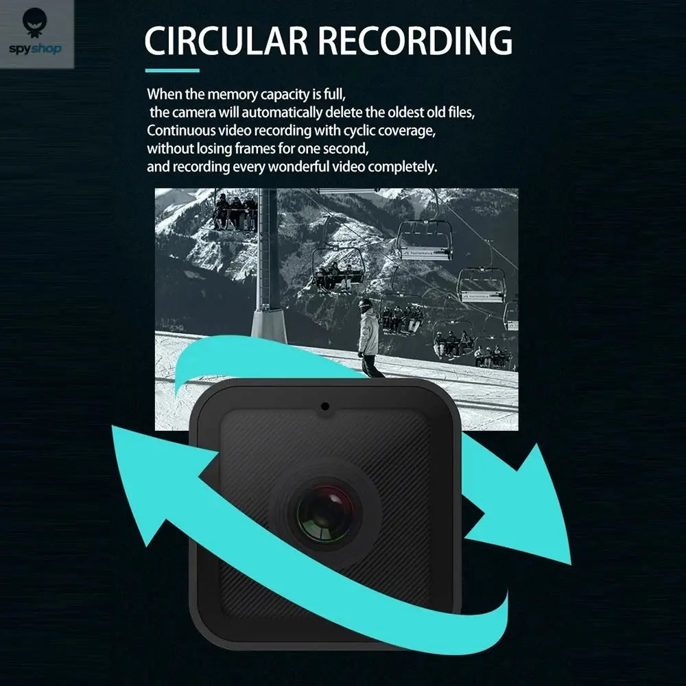 1080P HD Portable Sports Mini Camera with Hotspot WiFi Waterproof Camera, Motorcycle and Bike Driving Recorder Spy-shop.com