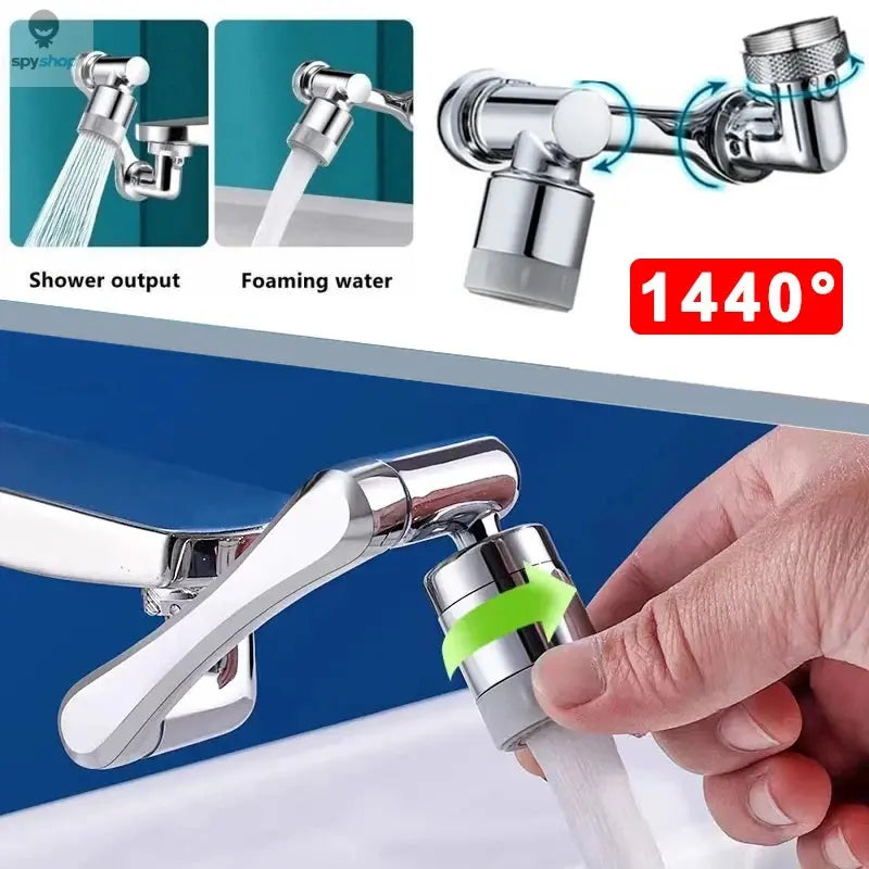 1080° Universal Rotation Faucet Extender Kitchen Robot Arm Extension Faucets Mixer Aerator Head Bubbler Water Tap Nozzle Spy-shop.com