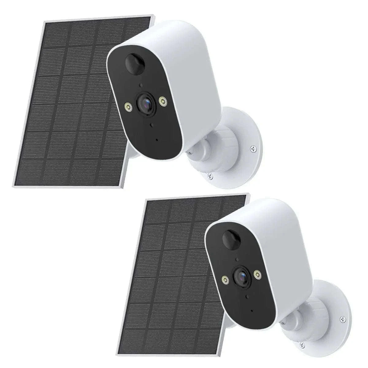 1080P 2-Pack Solar Security Camera Wireless Outdoor Battery Powered-2Pack Cam NO Card / UK Plug